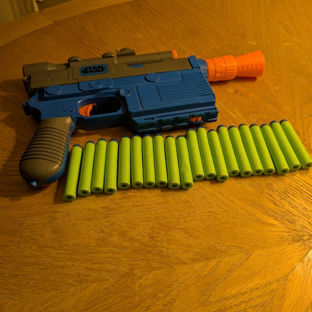 Star Wars Blue and Orange Blaster Toy